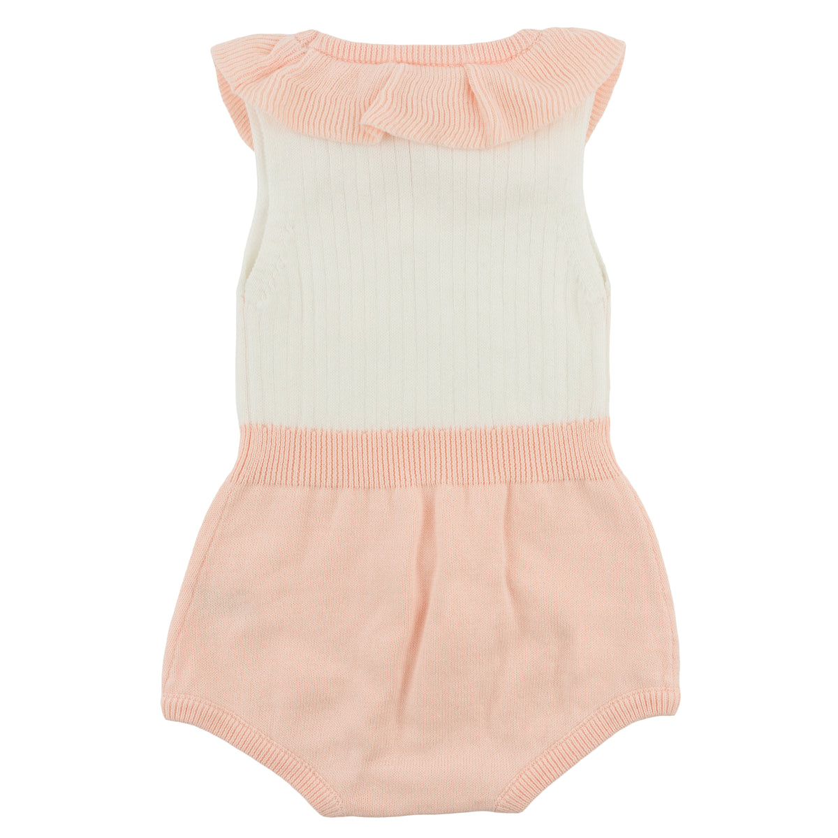 oh baby! Victoria Knitted Romper - Pale Pink - Back