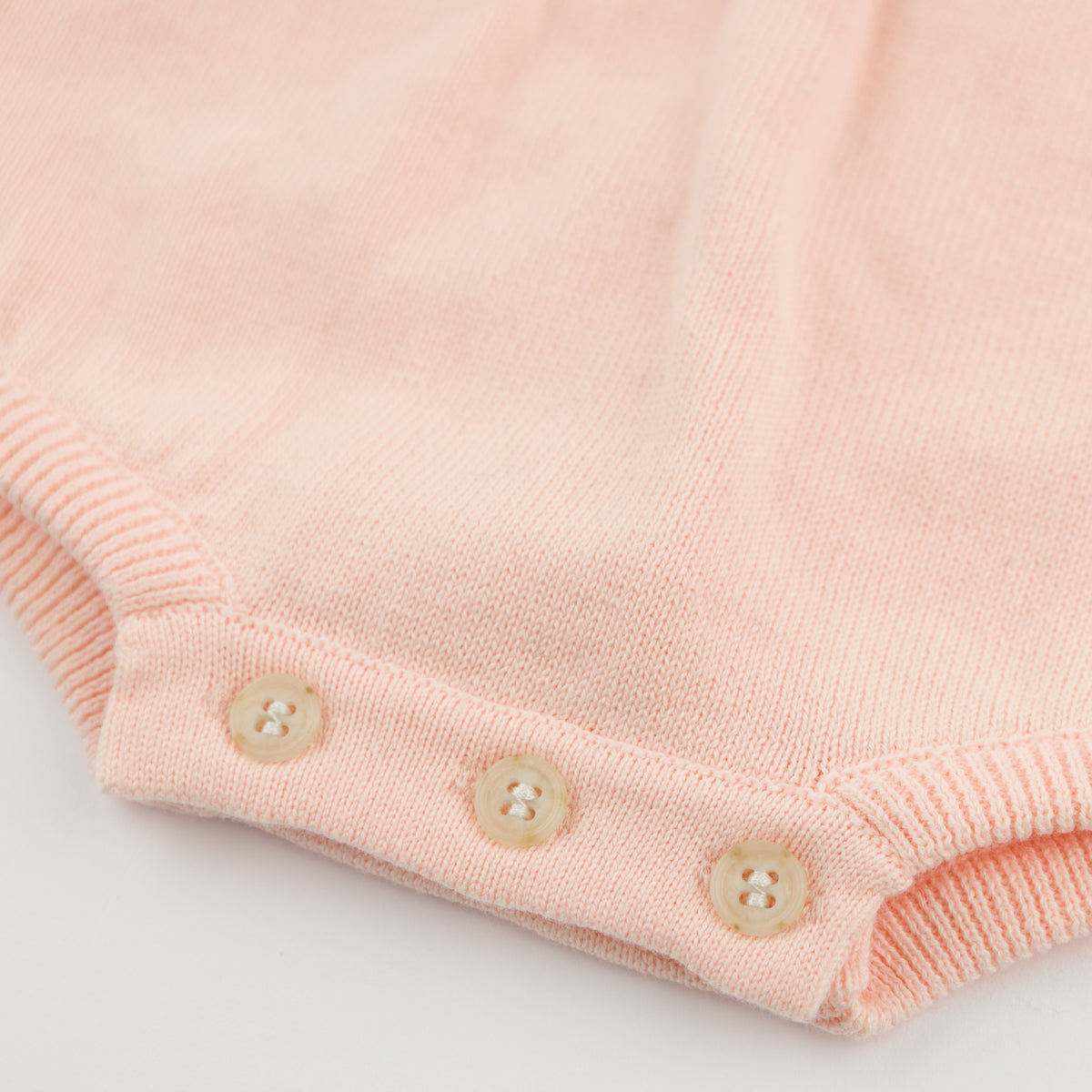 oh baby! Victoria Knitted Romper - Pale Pink - Buttons