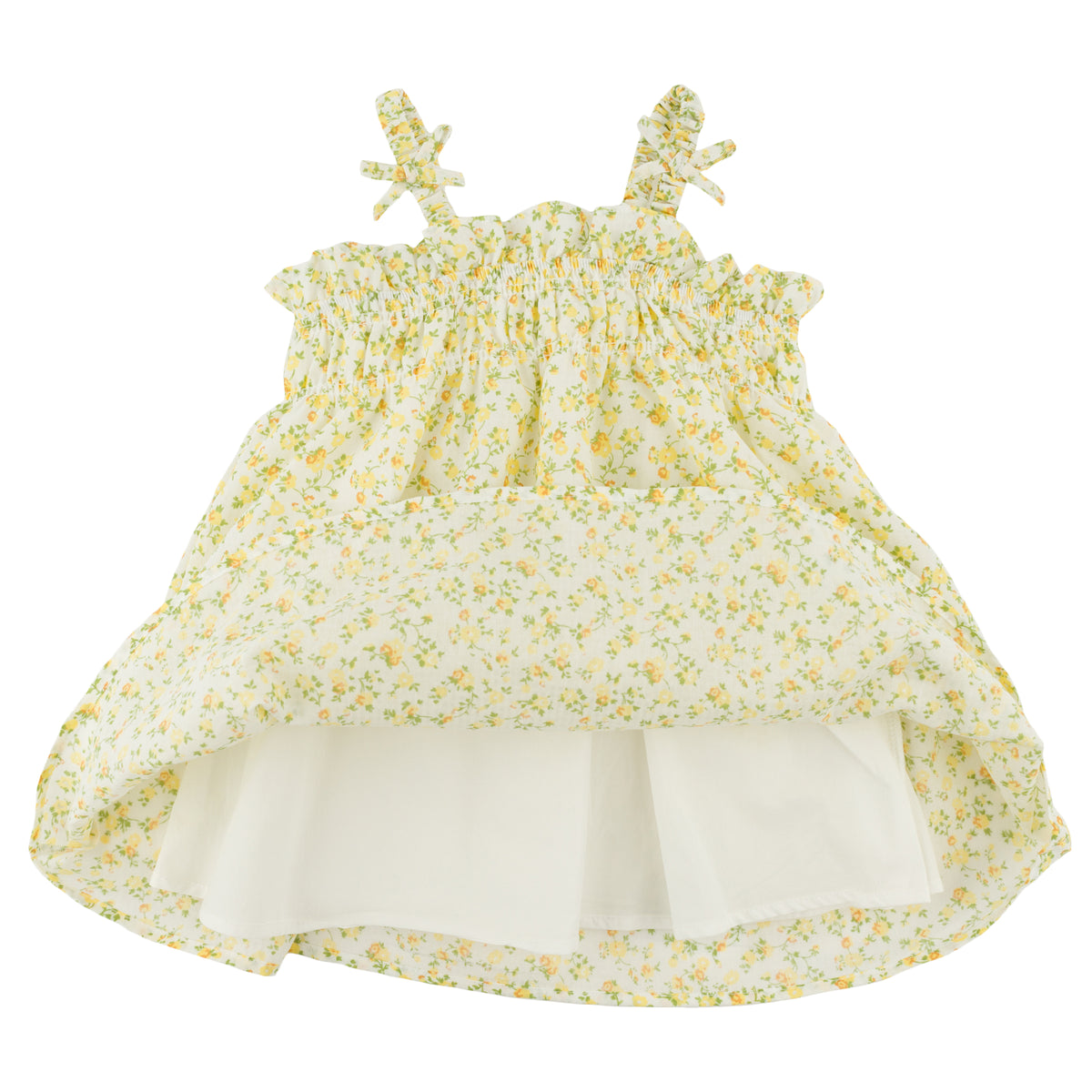 oh baby! Brandie Dress - Poppy Sprig - Lemon - Lining