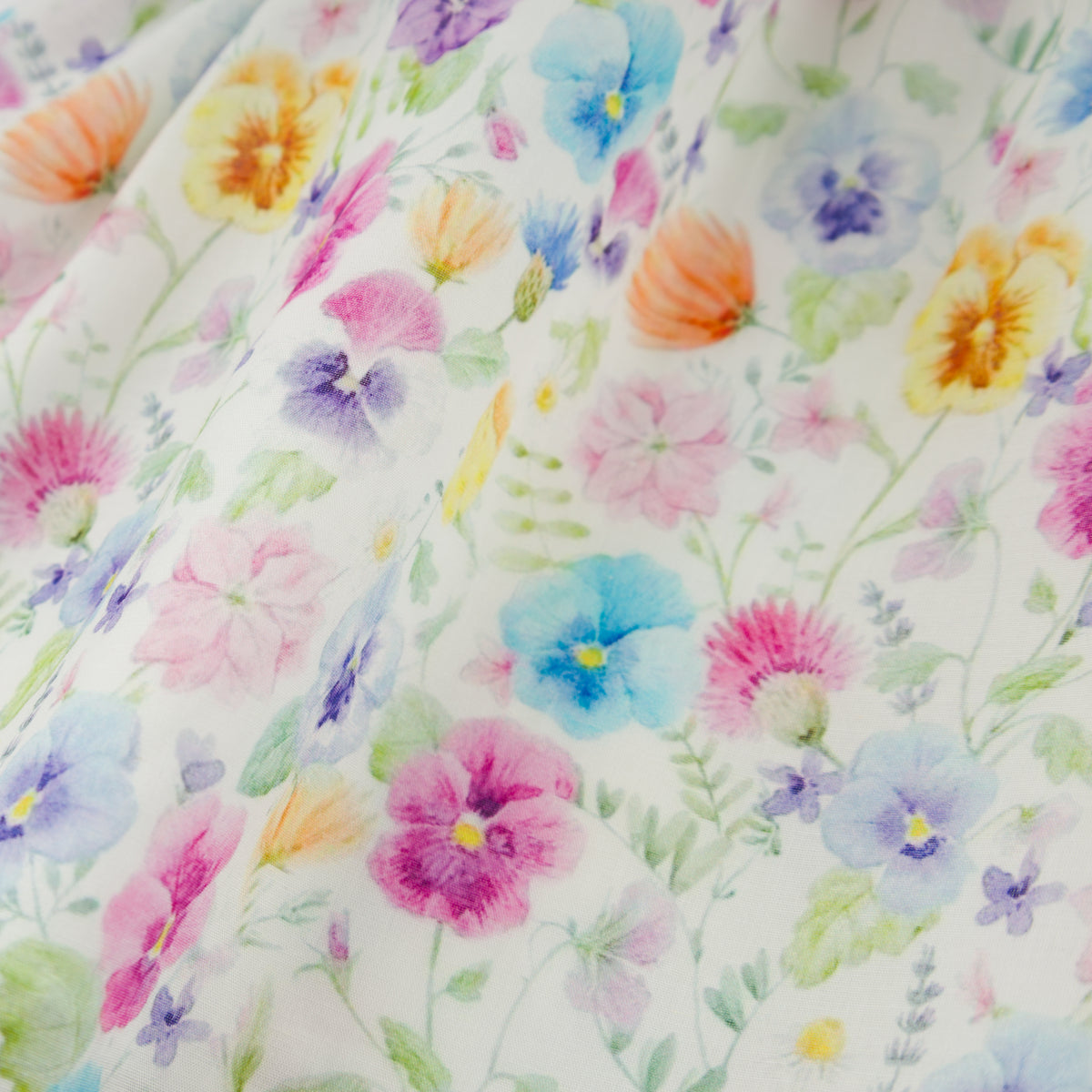 oh baby! Brandie Dress - Watercolor Wildflowers - Cream - Fabric