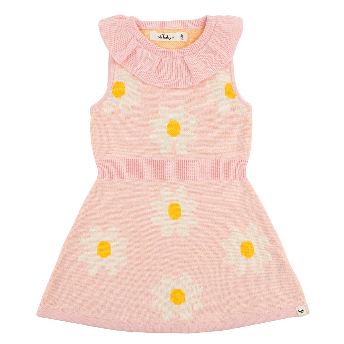 oh baby! Victoria Intarsia Dress - Daisy - Pink