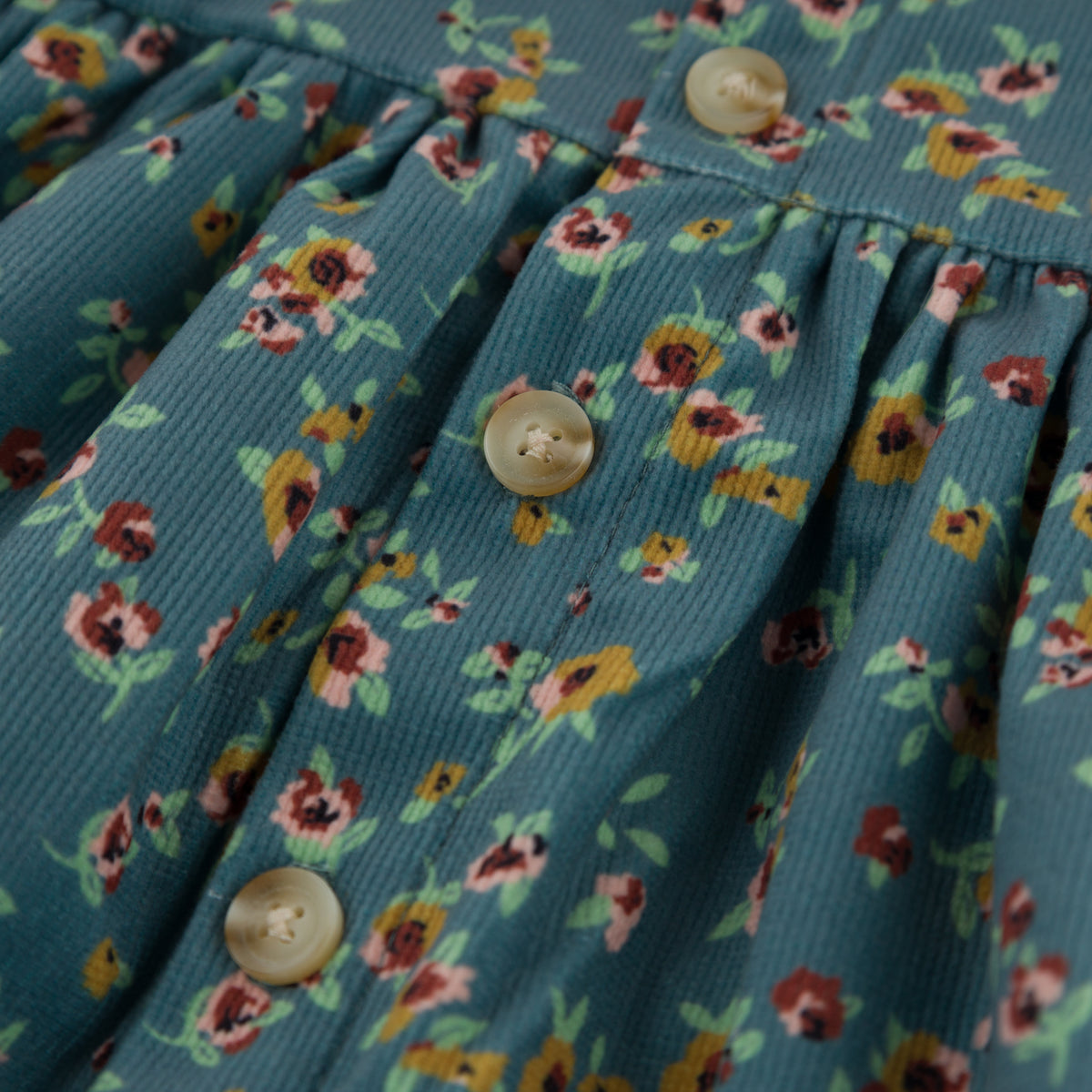 oh baby! Ivy Dress - Harvest Bloom - Teal - Button Front