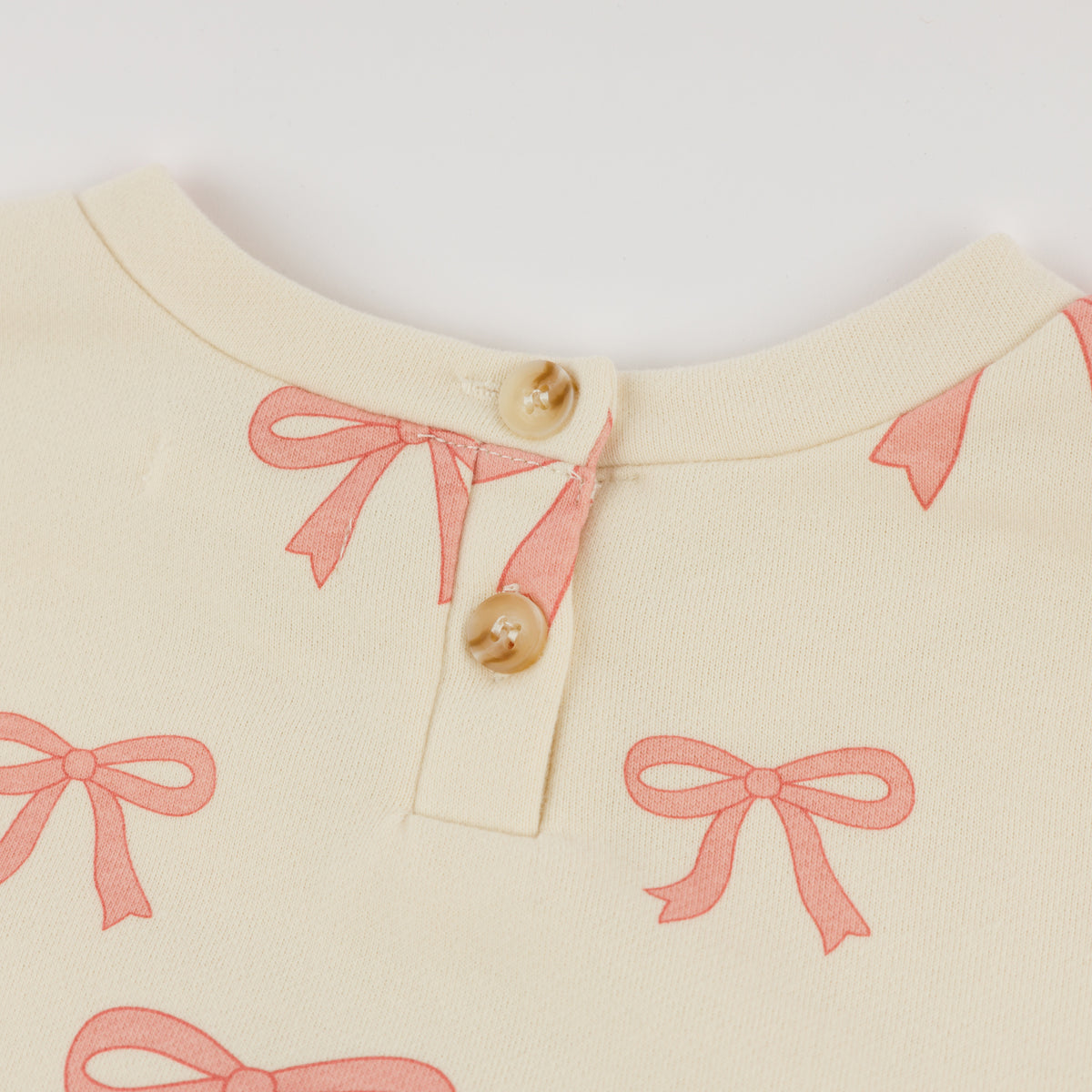 oh baby! Miley Tutu Dress - Pink Bows - Natural - Back Buttons