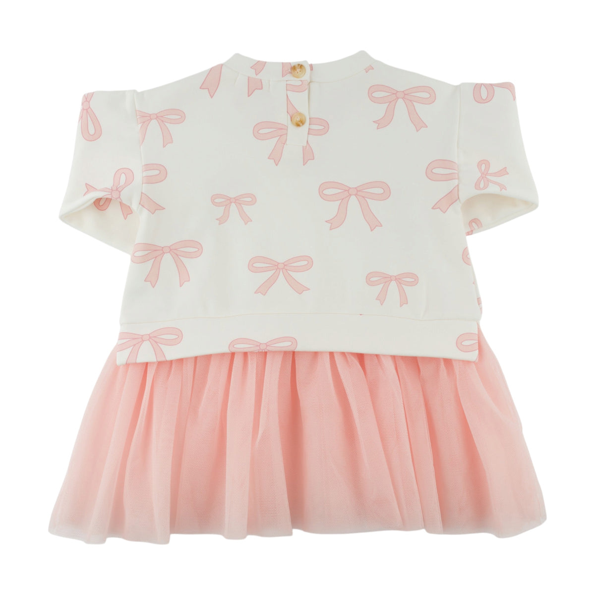 oh baby! Miley Tutu Dress - Bows - Oyster  - Back