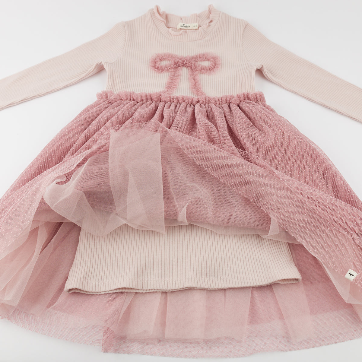 oh baby! Aria Tutu Dress - Ruffle Bow - Blush - Layers