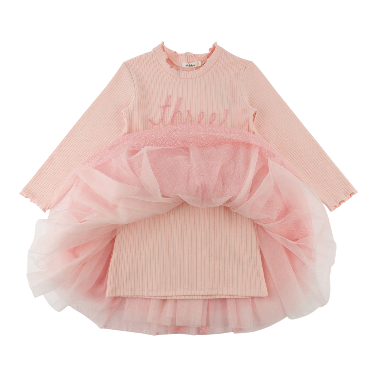 oh baby! Birthday Aria Tutu Dress - three - Pale Pink - Under