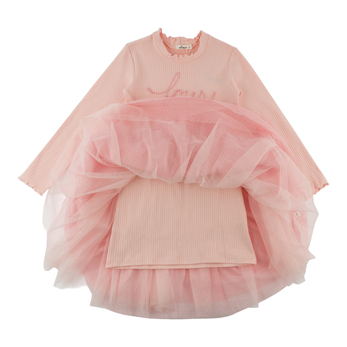 oh baby! Birthday Aria Tutu Dress - four - Pale Pink - Open