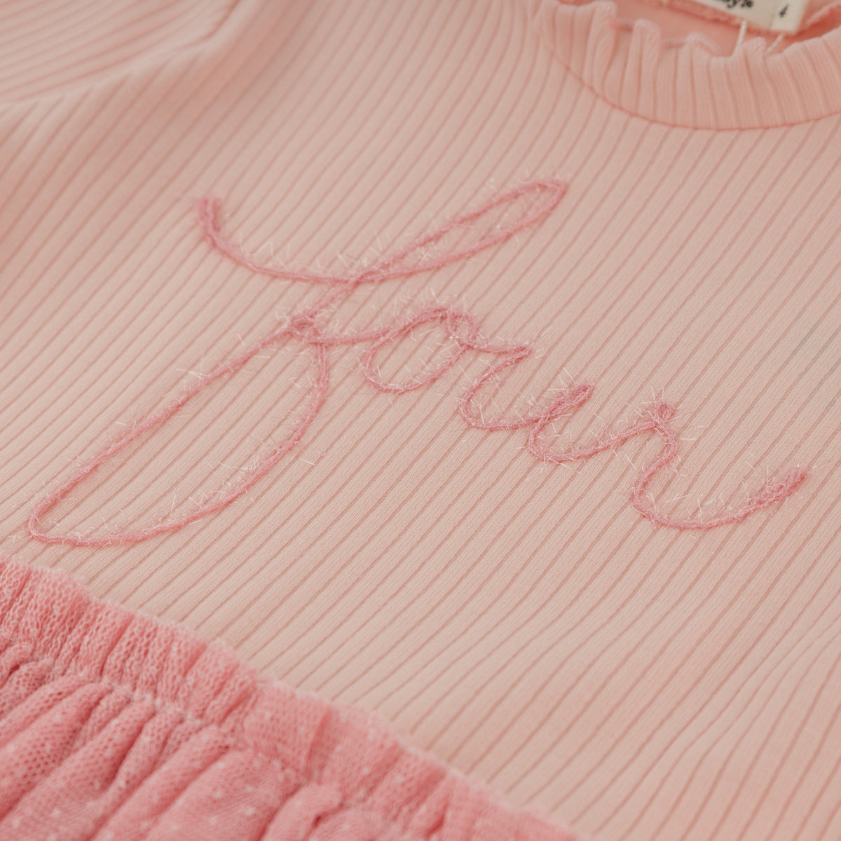 oh baby! Birthday Aria Tutu Dress - four - Pale Pink - Four embroidery