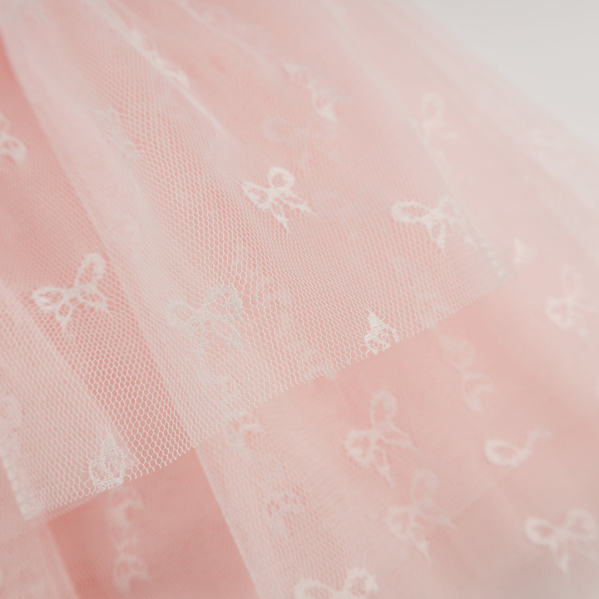 oh baby! Aria Tutu Dress - Mini Bow Rib Ruffle Bow - Barely Pink - Tulle