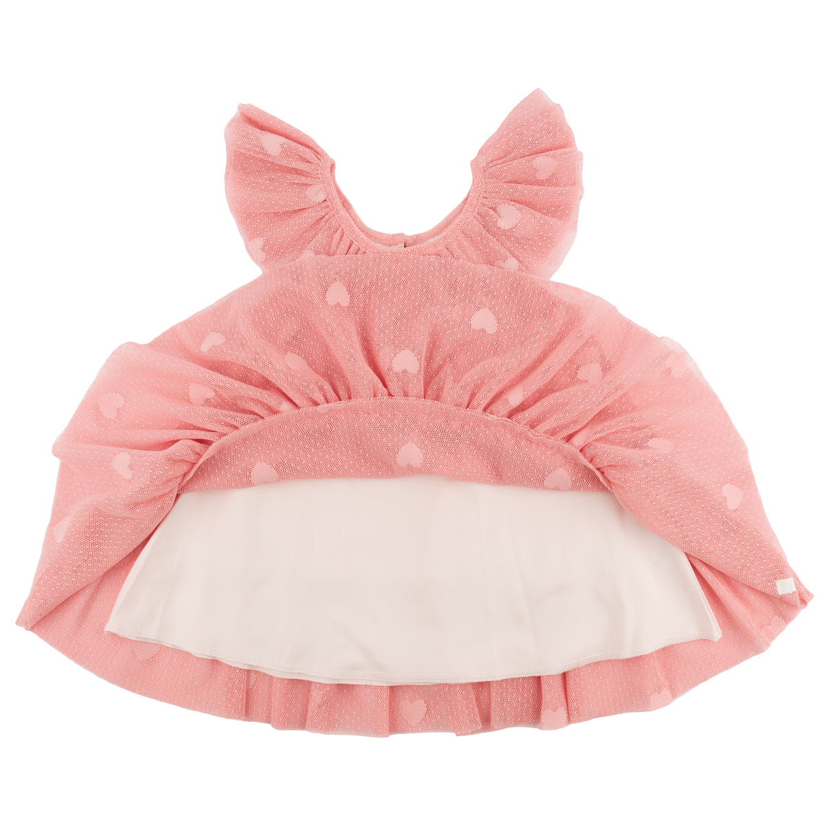 oh baby! Stella Dress - Bobinette Tulle with All Over Hearts - Blush - Lining