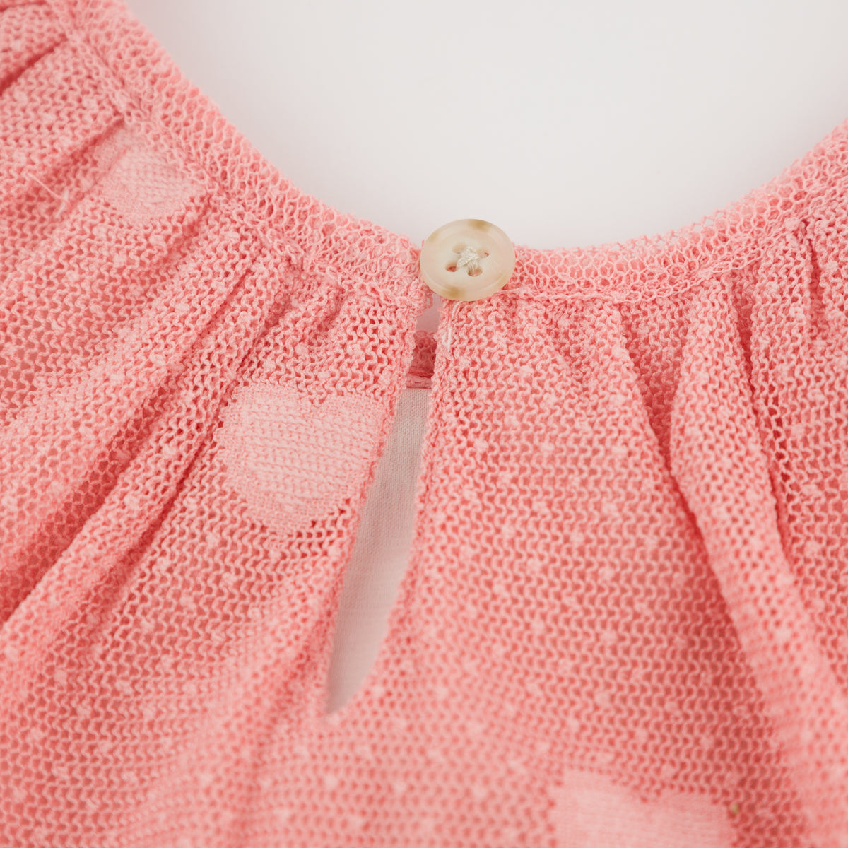 oh baby! Stella Dress - Bobinette Tulle with All Over Hearts - Blush - Back Button