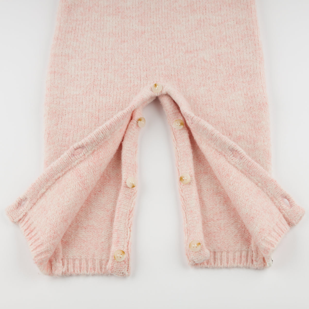 oh baby! Heather Knit Camden Romper - Grandma Loves Me - Pink - Open