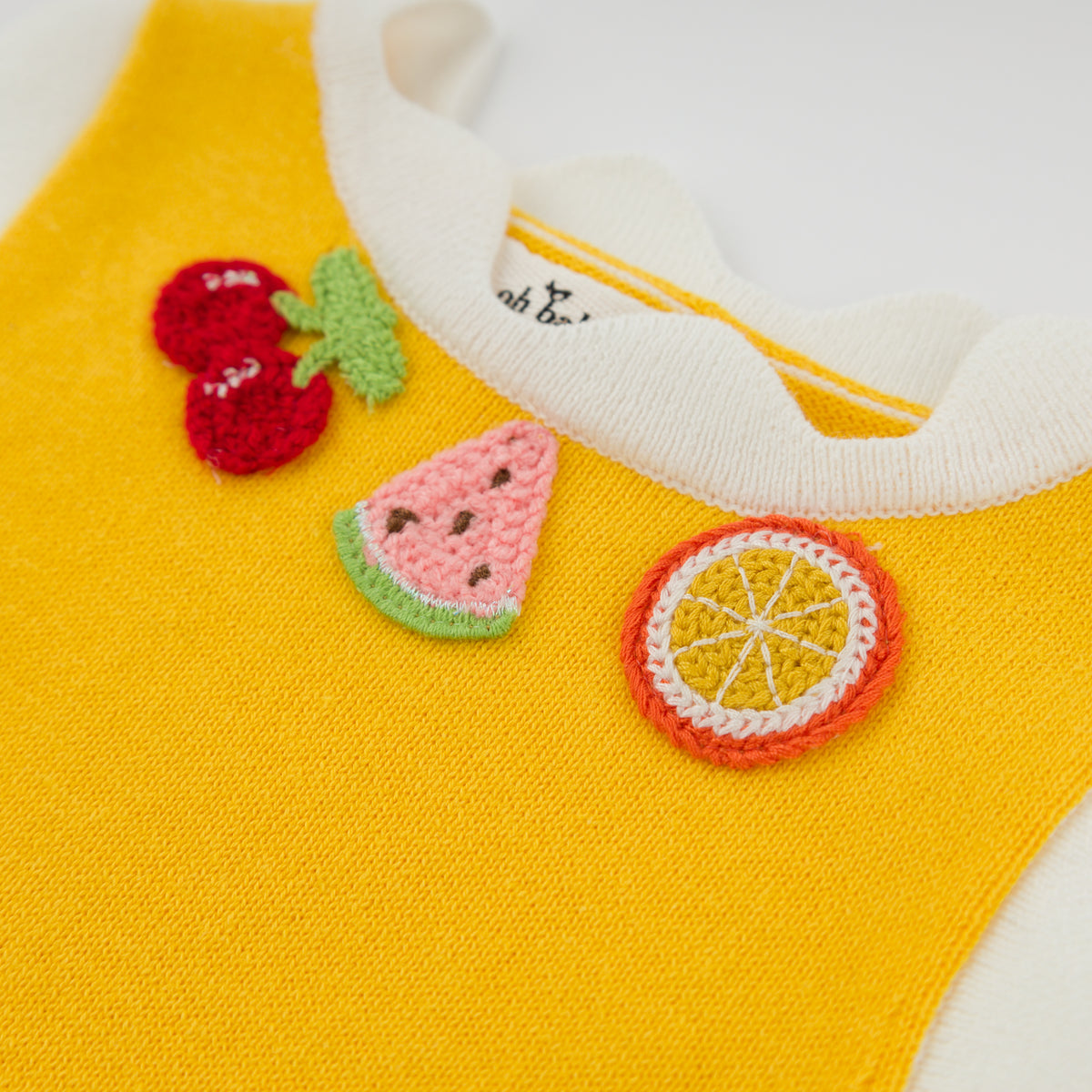 oh baby! Chloe Knitted Bubble - Mixed Fruit Crochet - Lemon