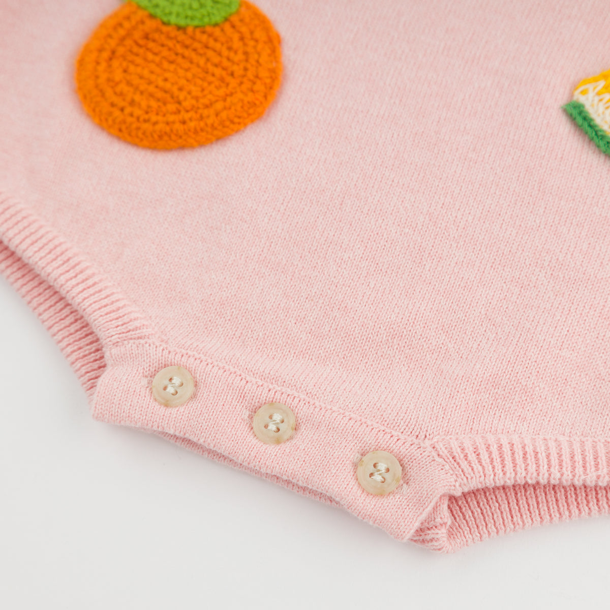 oh baby! Hallie Double Collar Bubble - Mix Fruit Crochet - Pale Pink