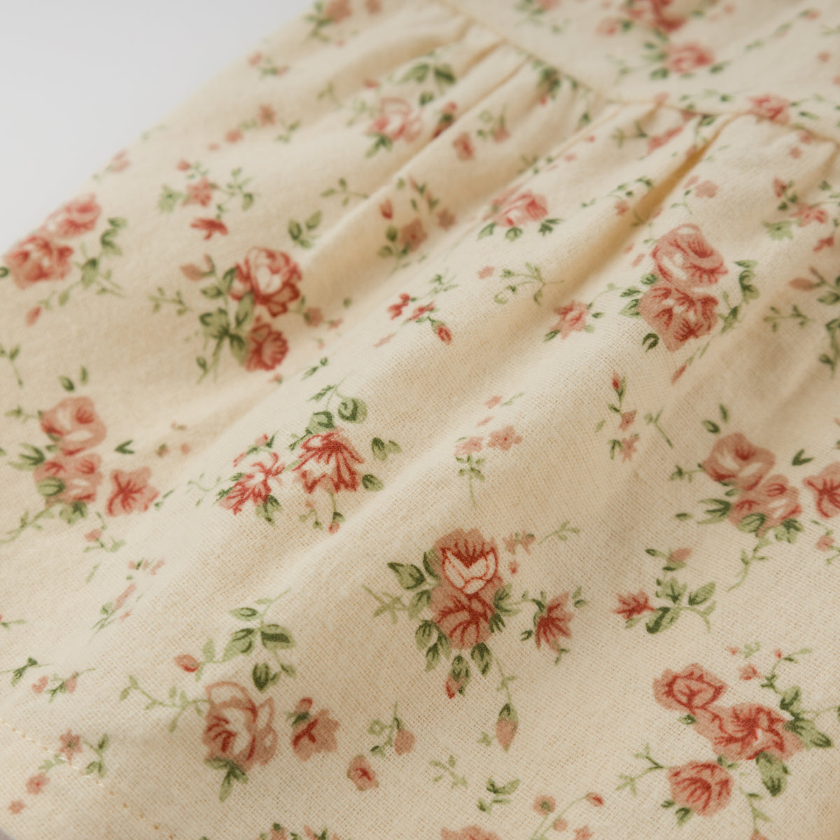 oh baby! Tessa Dress - Vintage Peonies - Natural - Fabric Close-Up