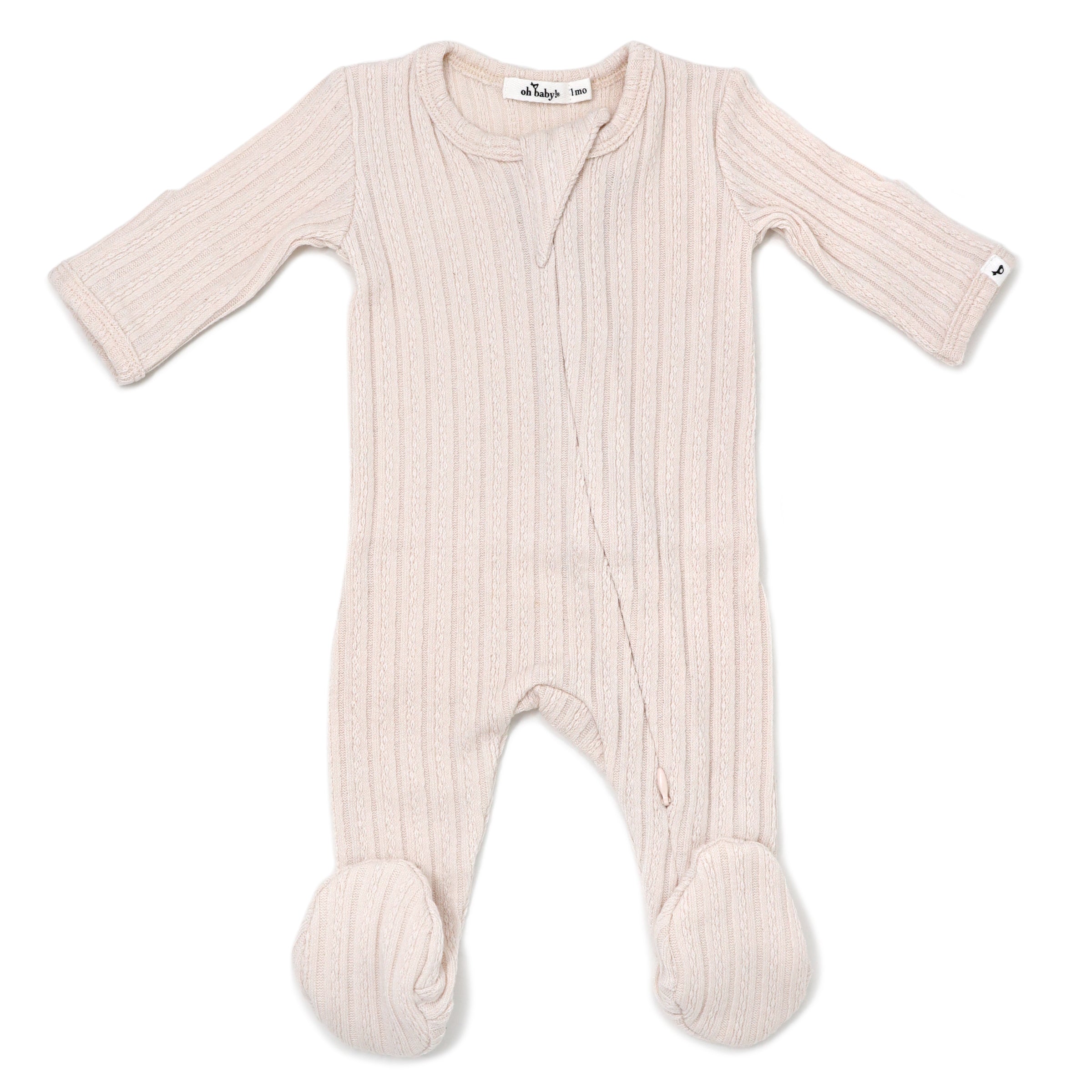 Fashion cable knit onesie baby