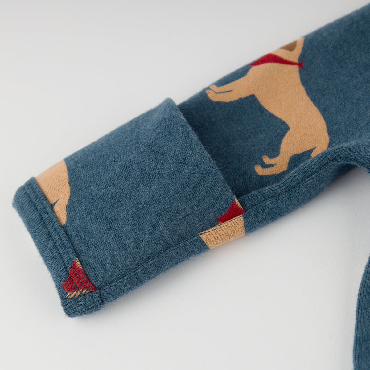 oh baby! Zipper Footie - Labs - Ocean - Foldover mitts