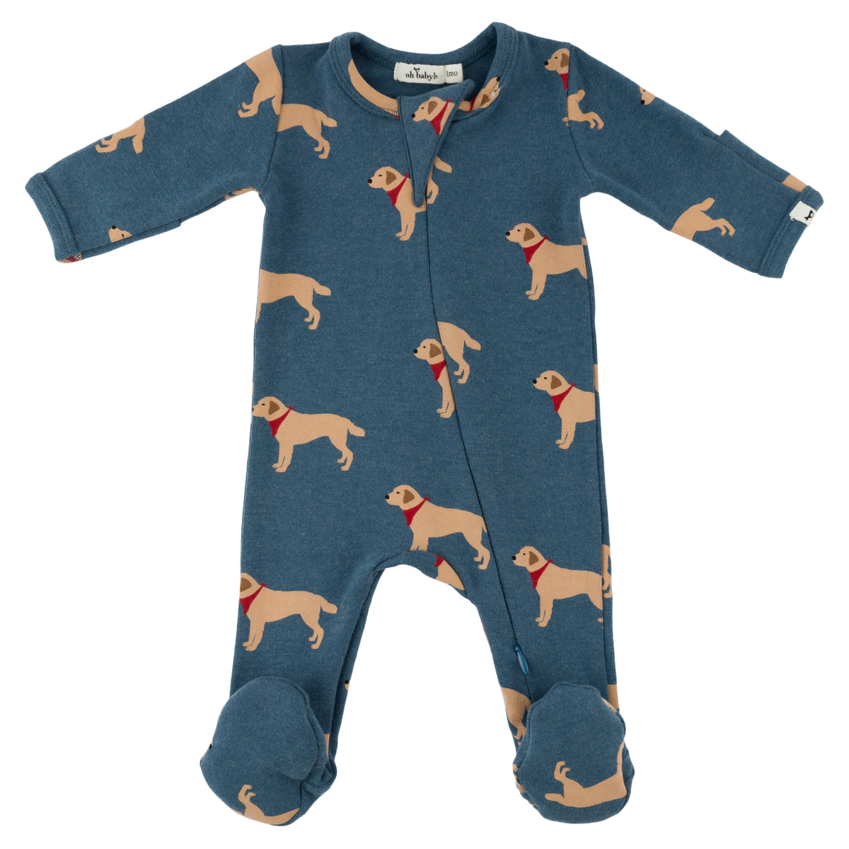 oh baby! Zipper Footie - Labs - Ocean