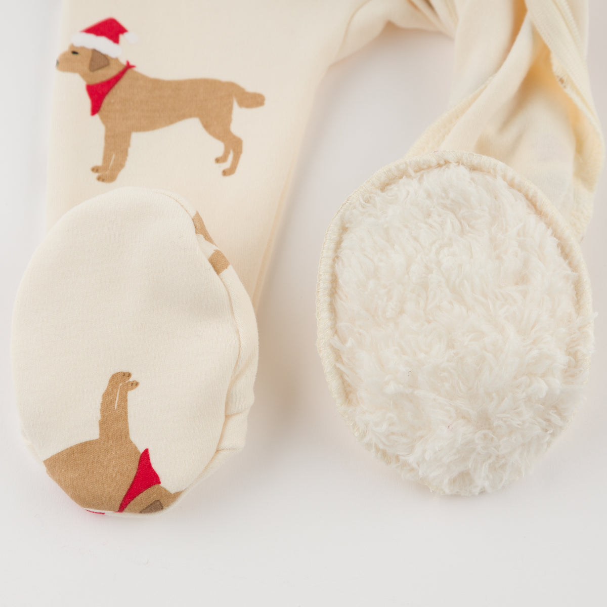 oh baby! Zipper Footie - Santa Labs - Sugar Cookie - footies