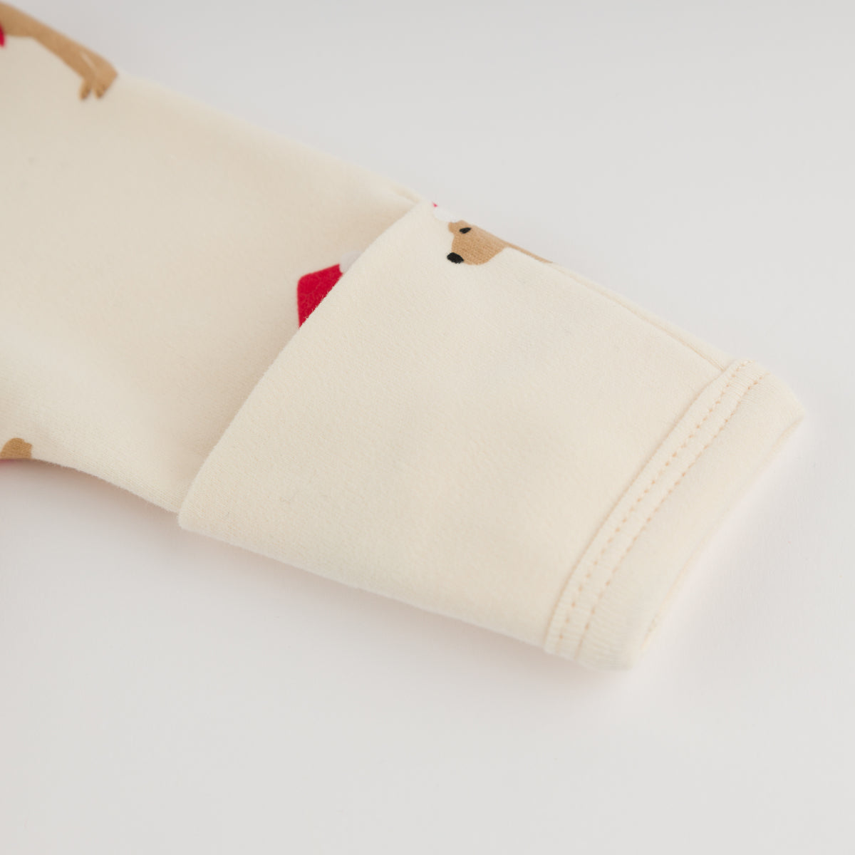 oh baby! Zipper Footie - Santa Labs - Sugar Cookie - sleeve