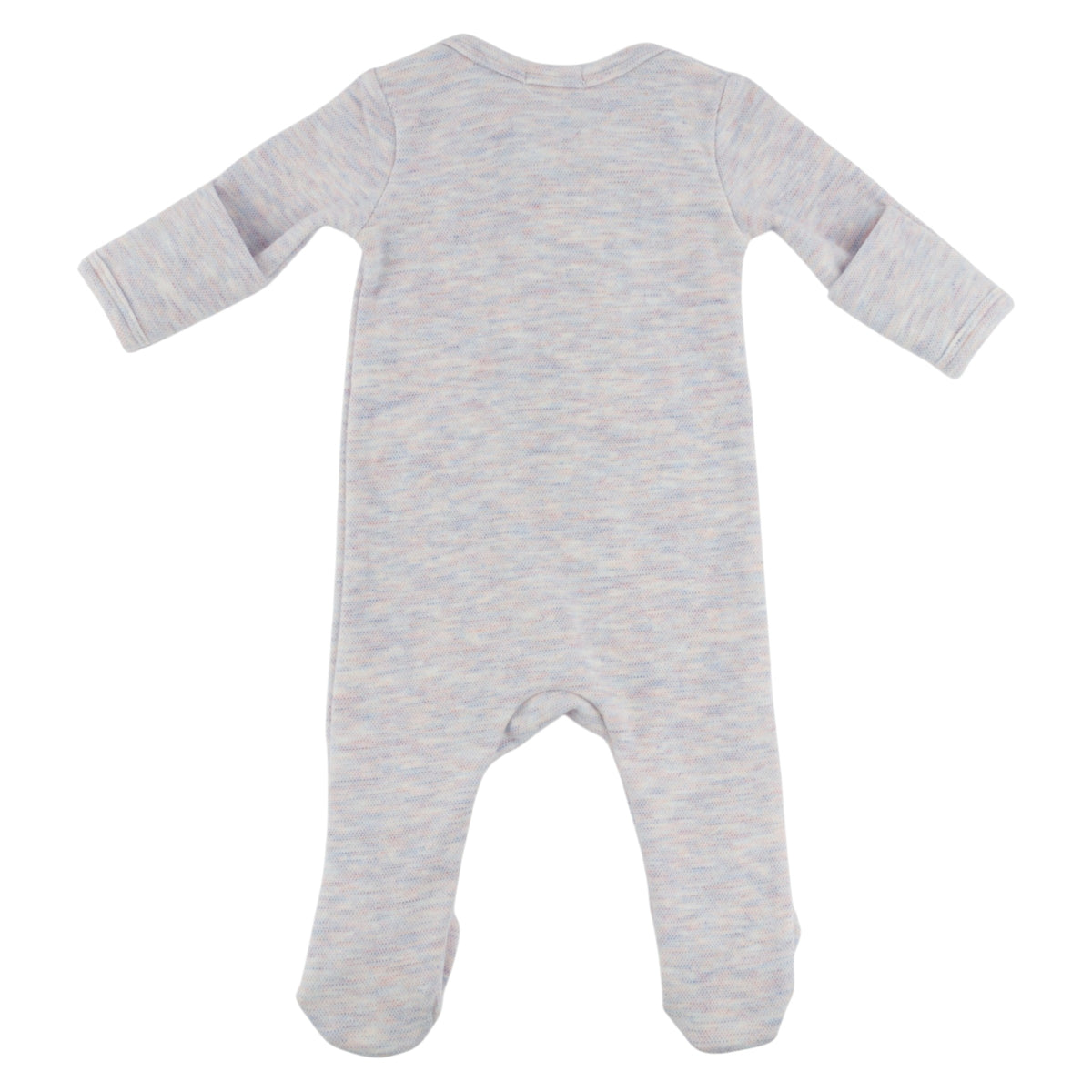 oh baby! Honeycomb Zipper Footie with Pocket - Lilac Rose - Back