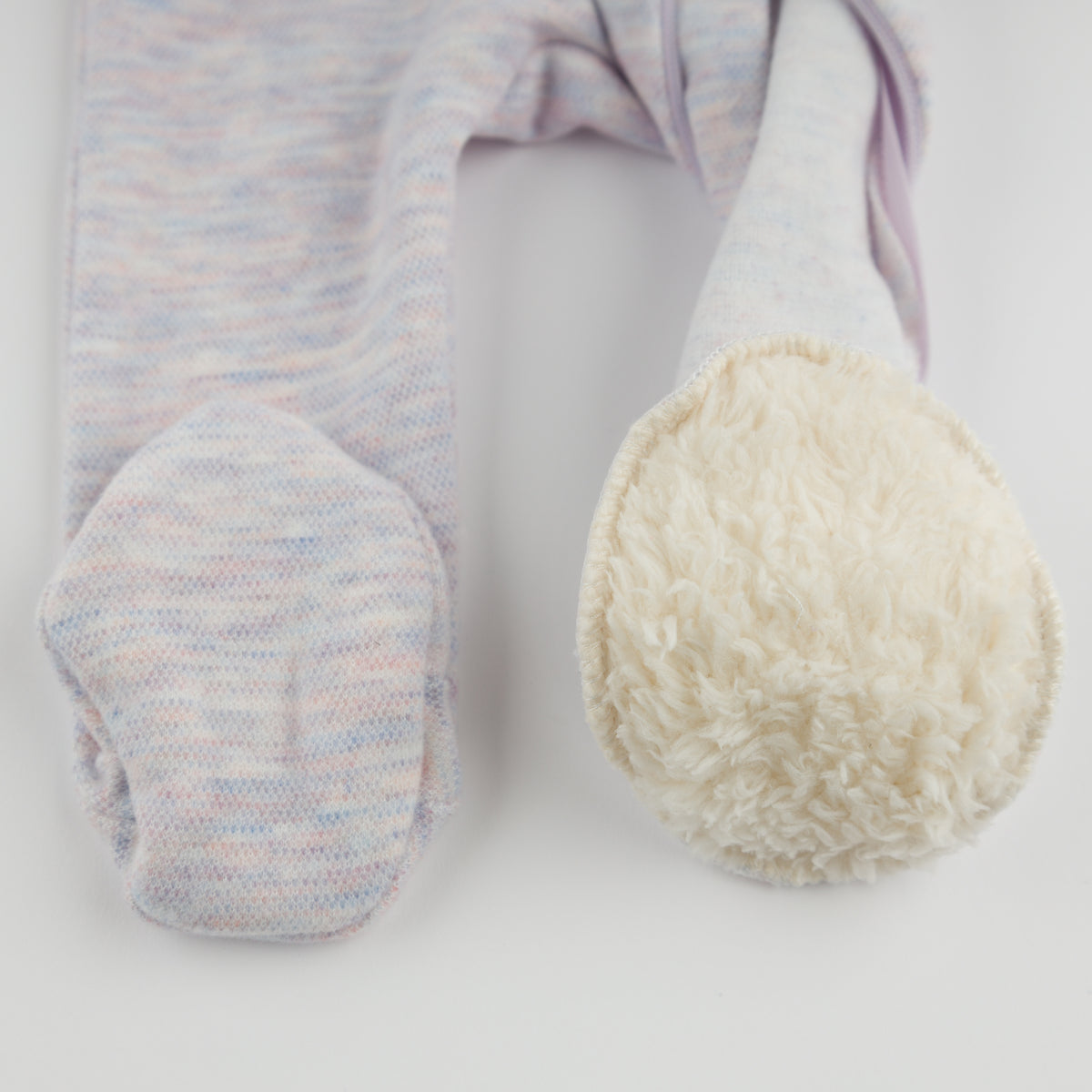 oh baby! Honeycomb Zipper Footie with Pocket - Lilac Rose - Inside Foot Lining