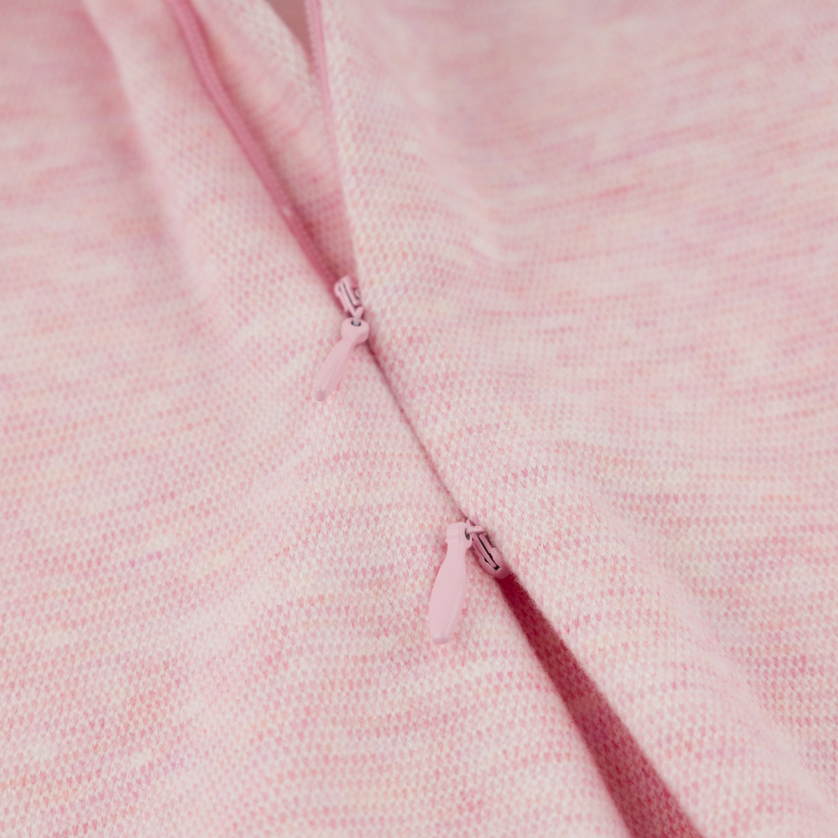 oh baby! Honeycomb Zipper Footie with Pocket - Pale Pink - Two -way Zipper