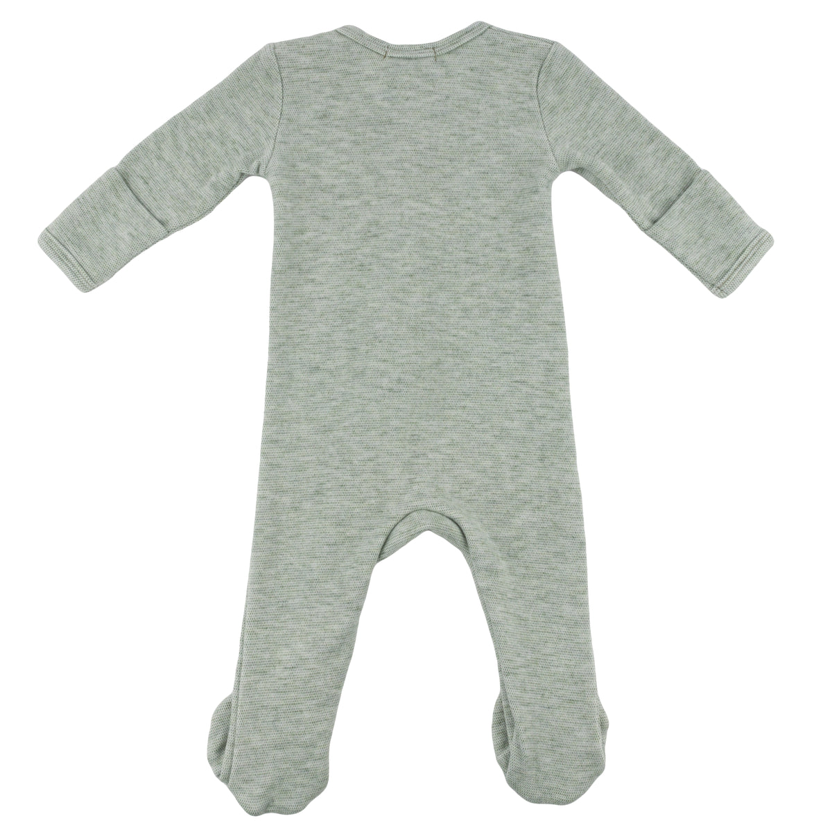 oh baby! Honeycomb Zipper Footie with Pocket - Spruce - oh baby!