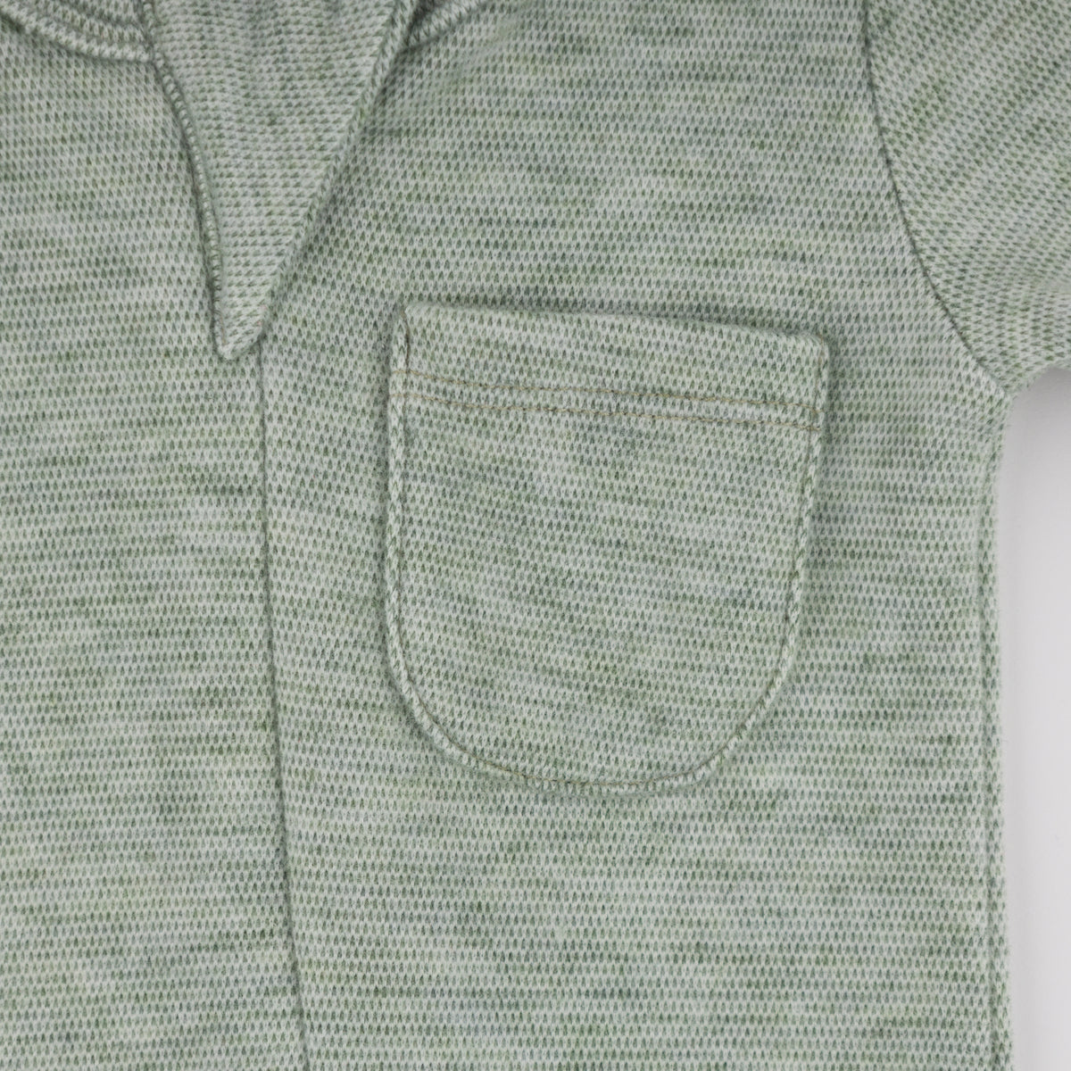 oh baby! Honeycomb Zipper Footie with Pocket - Spruce - oh baby!