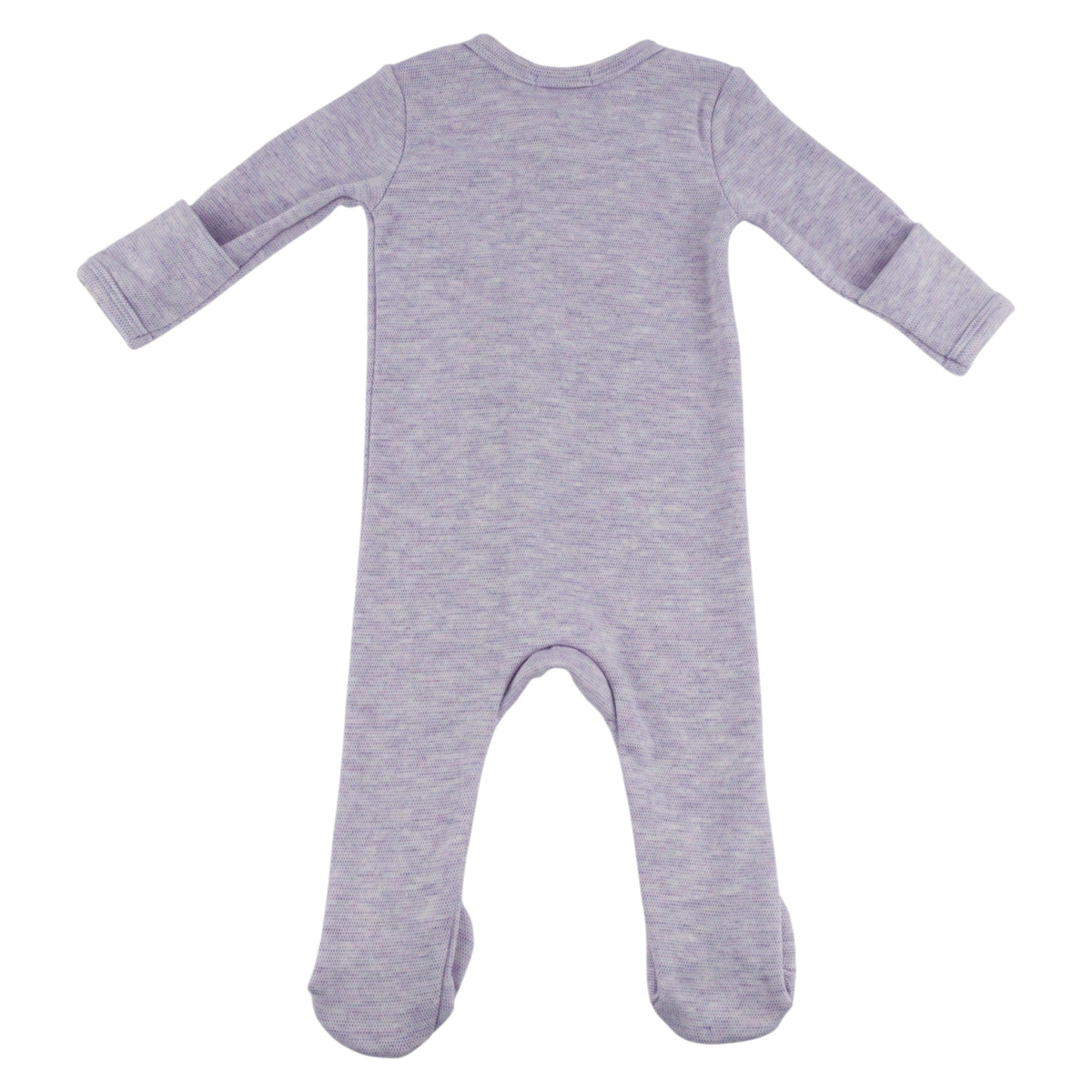 oh baby! Honeycomb Zipper Footie with Pocket - Wisteria - Back