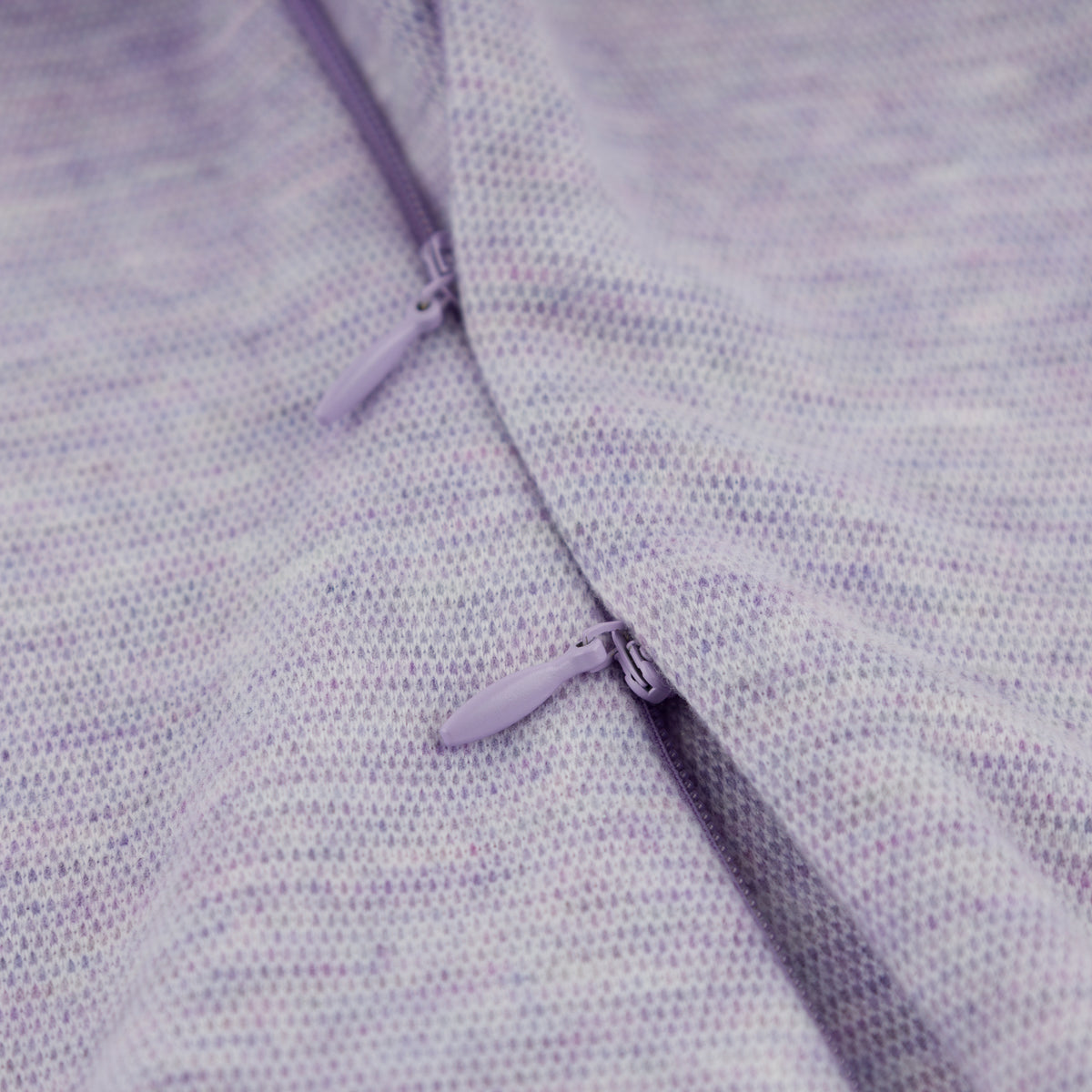oh baby! Honeycomb Zipper Footie with Pocket - Wisteria - Two-way zipper