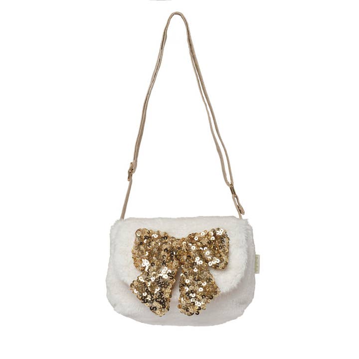 Sequin Bow Fluffy Bag Purse