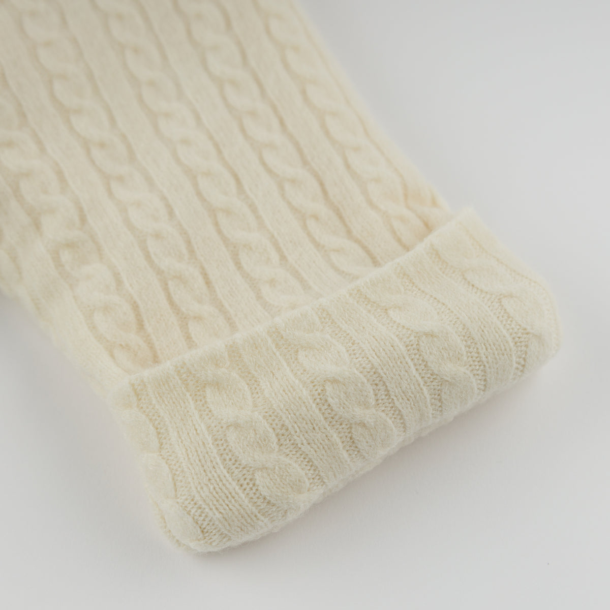 oh baby! Teddy Bunting - Cable Knit - Natural - Cuff