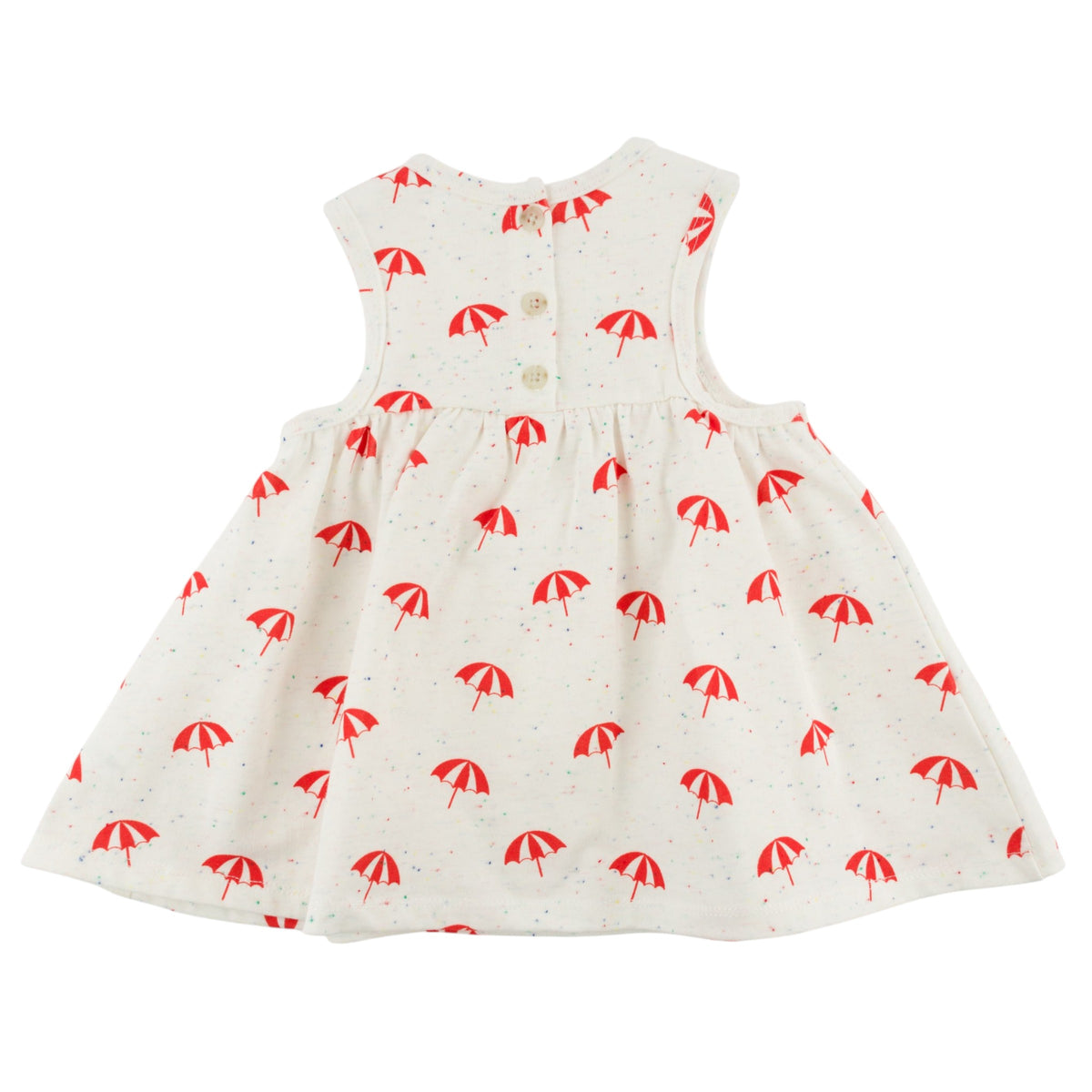 oh baby! Slub Tank Dress - Umbrella Print - Confetti Oyster - Back