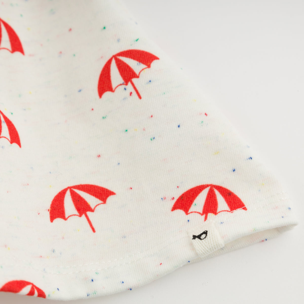 oh baby! Slub Tank Dress - Umbrella Print - Confetti Oyster - Close Up