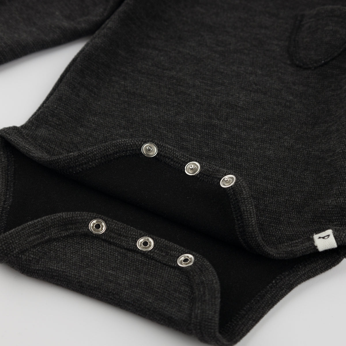 oh baby! Honeycomb Pocket Long Sleeve Onesie - Midnight - Snaps