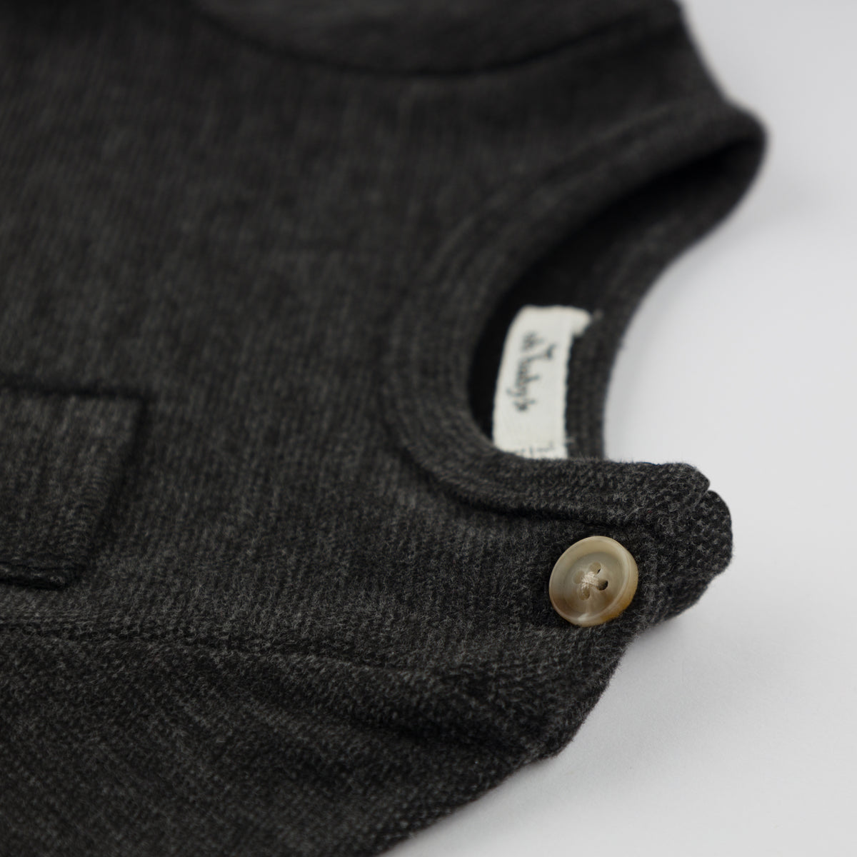 oh baby! Honeycomb Pocket Long Sleeve Onesie - Midnight - Button