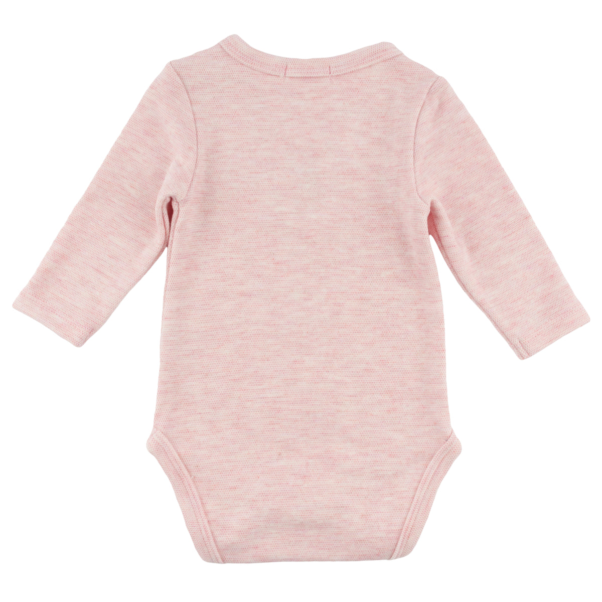 oh baby! Honeycomb Pocket Long Sleeve Onesie - Pale Pink - Back