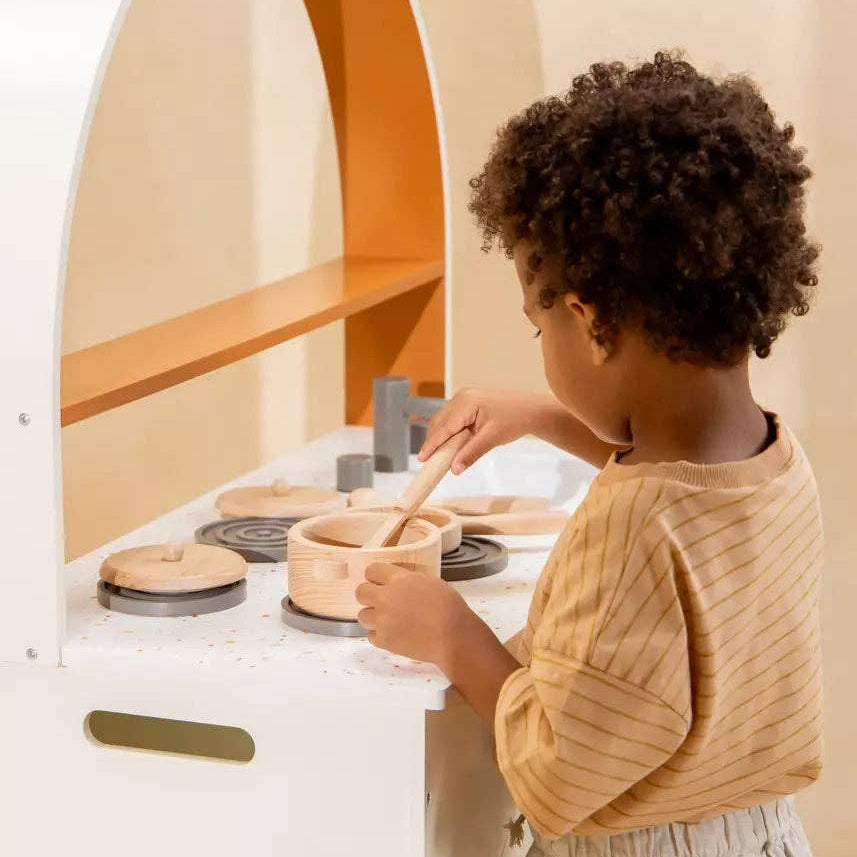 Wooden Pots and Pans Playset (6 Pcs)
