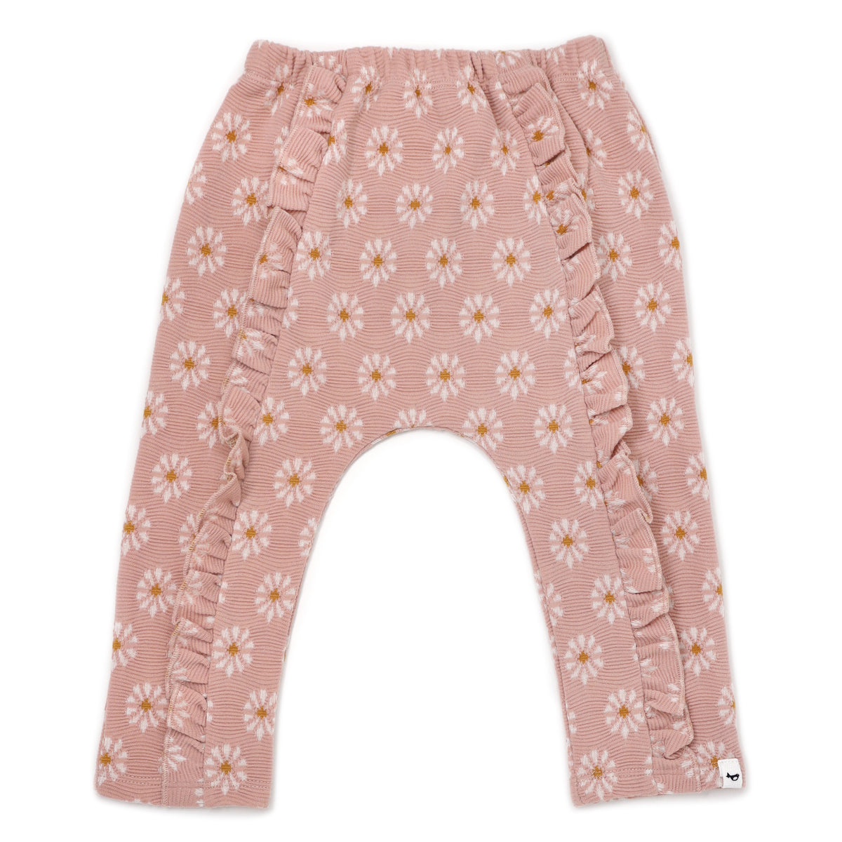 oh baby! Millie Ruffle Pant Starburst Double Knit - Blush