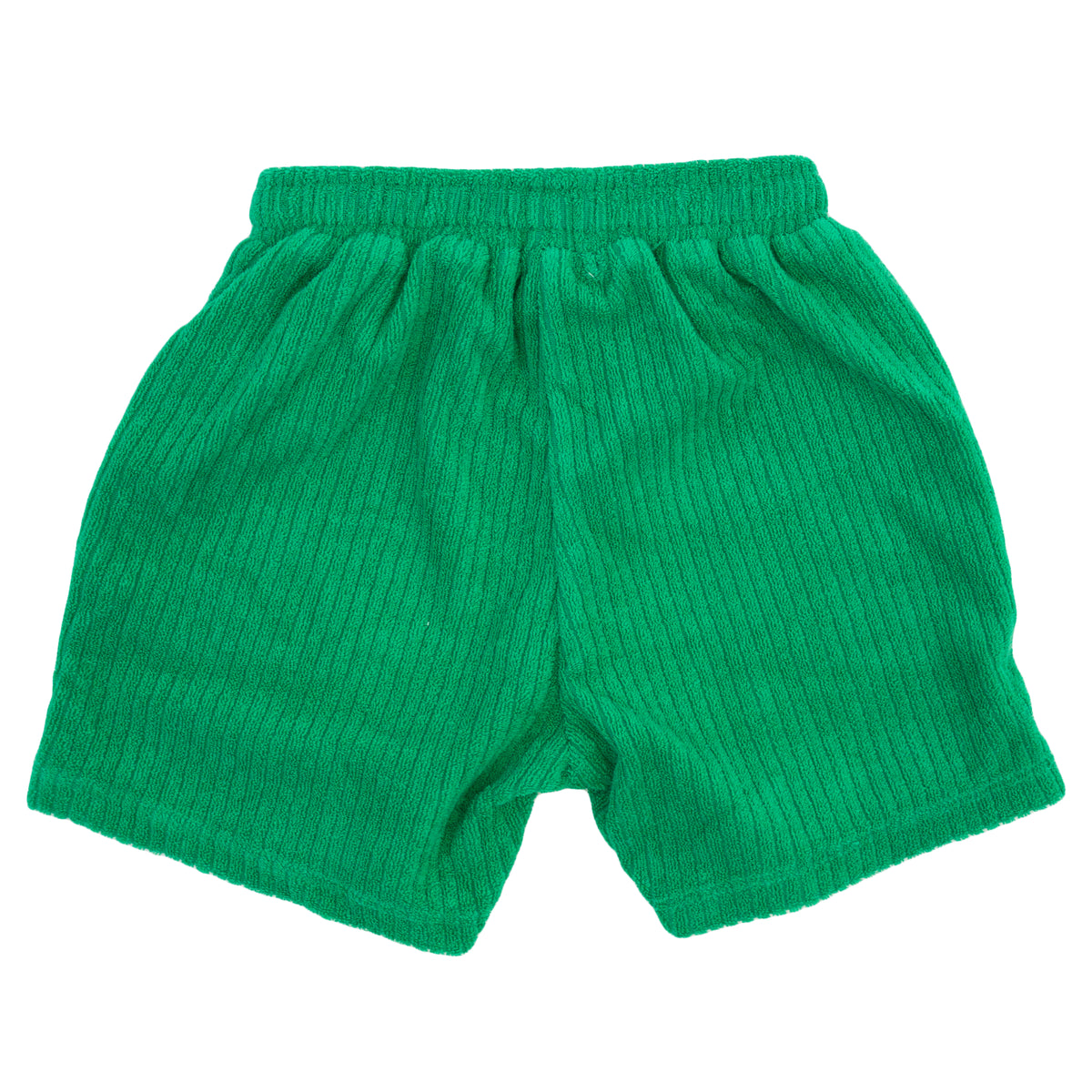 oh baby! Cotton Terry Boys Track Shorts - Grass Stripe