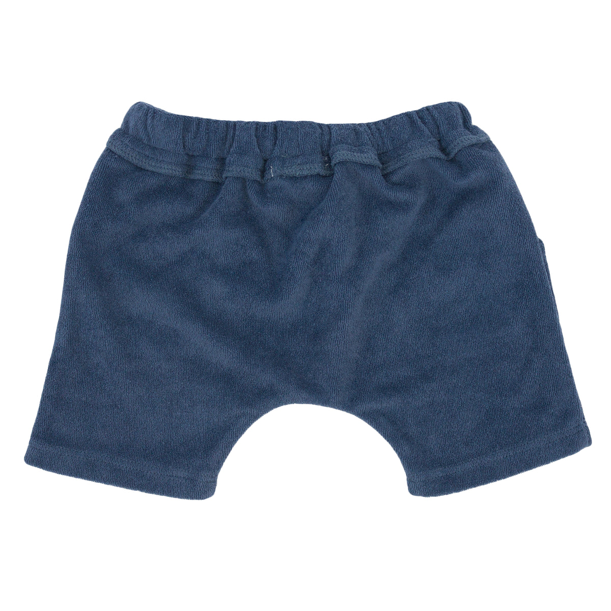 oh baby! Cotton Terry Pocket Shorts - Denim