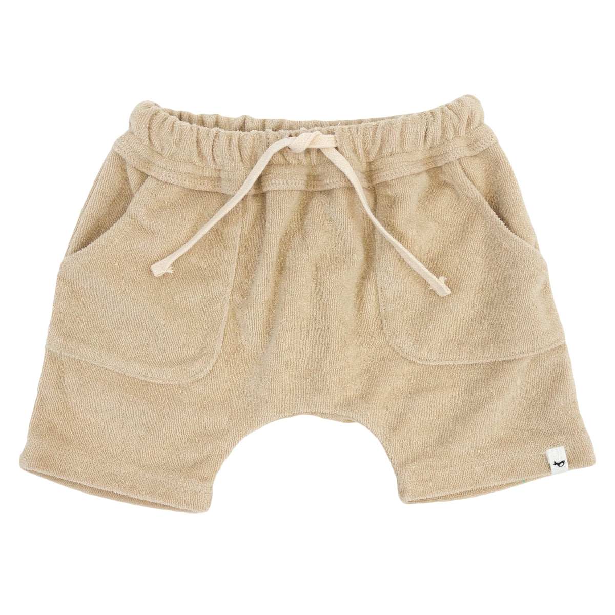 oh baby! Cotton Terry Pocket Shorts - Sand