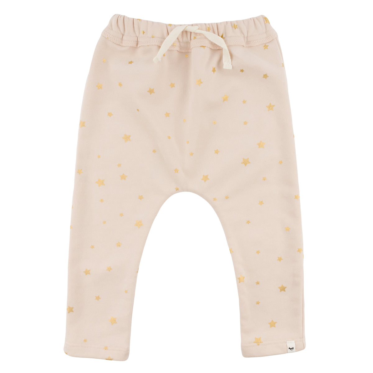 oh baby! Brooklyn Jogger Pants Mini Gold Star Print Pale Pink