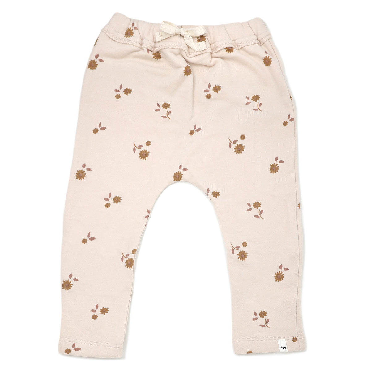 oh baby! Brooklyn Jogger Mini Daisies with Leaves Print - Shell