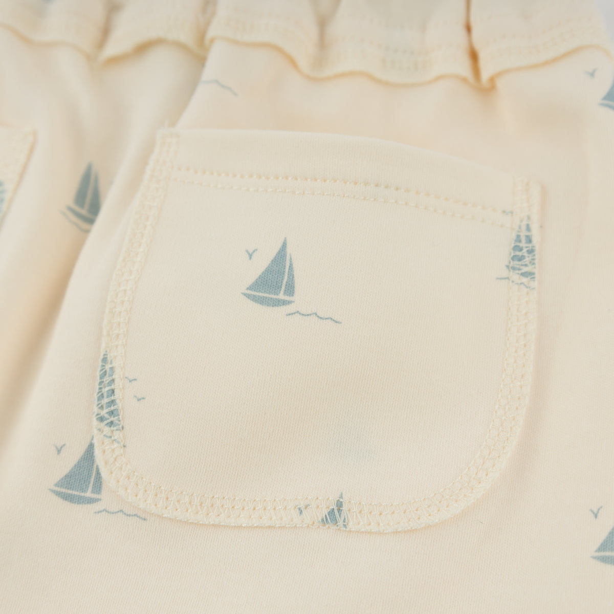 oh baby! Brooklyn Jogger Pants - Mini Sailboats - Milk - Pocket