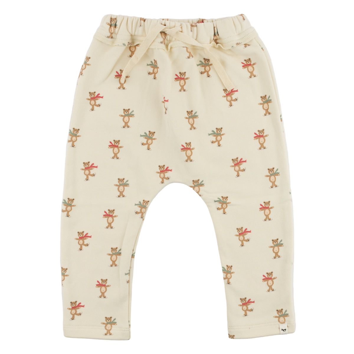 oh baby! Brooklyn Jogger Pants - Ice Skating Bears - Natural