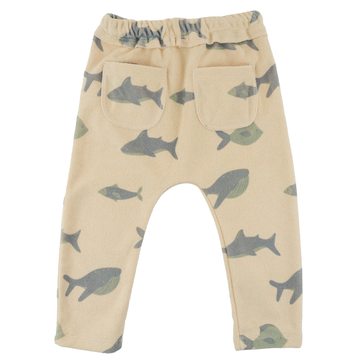 oh baby! Terry Brooklyn Jogger - Fish Print - Buff