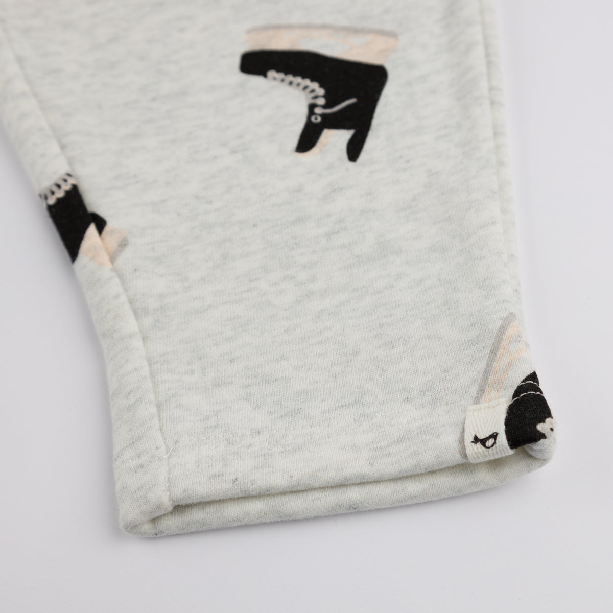 oh baby! Pocket Jogger Hockey Skate Print - Heather Gray - Leg