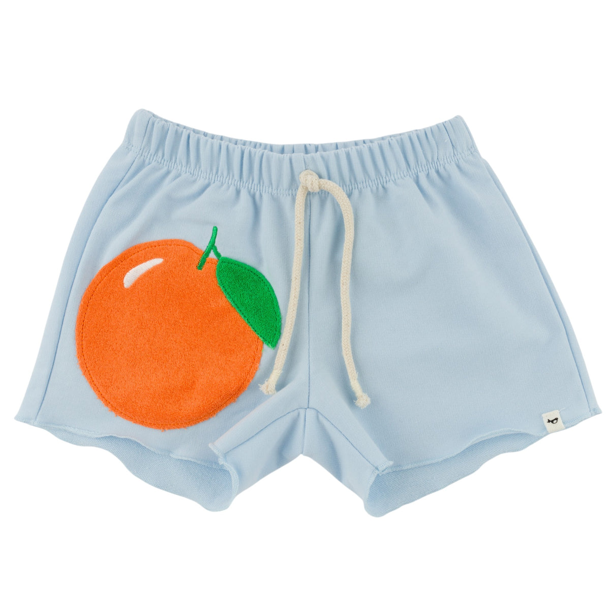 oh baby! Charlie Short - Orange Applique - Sky Blue